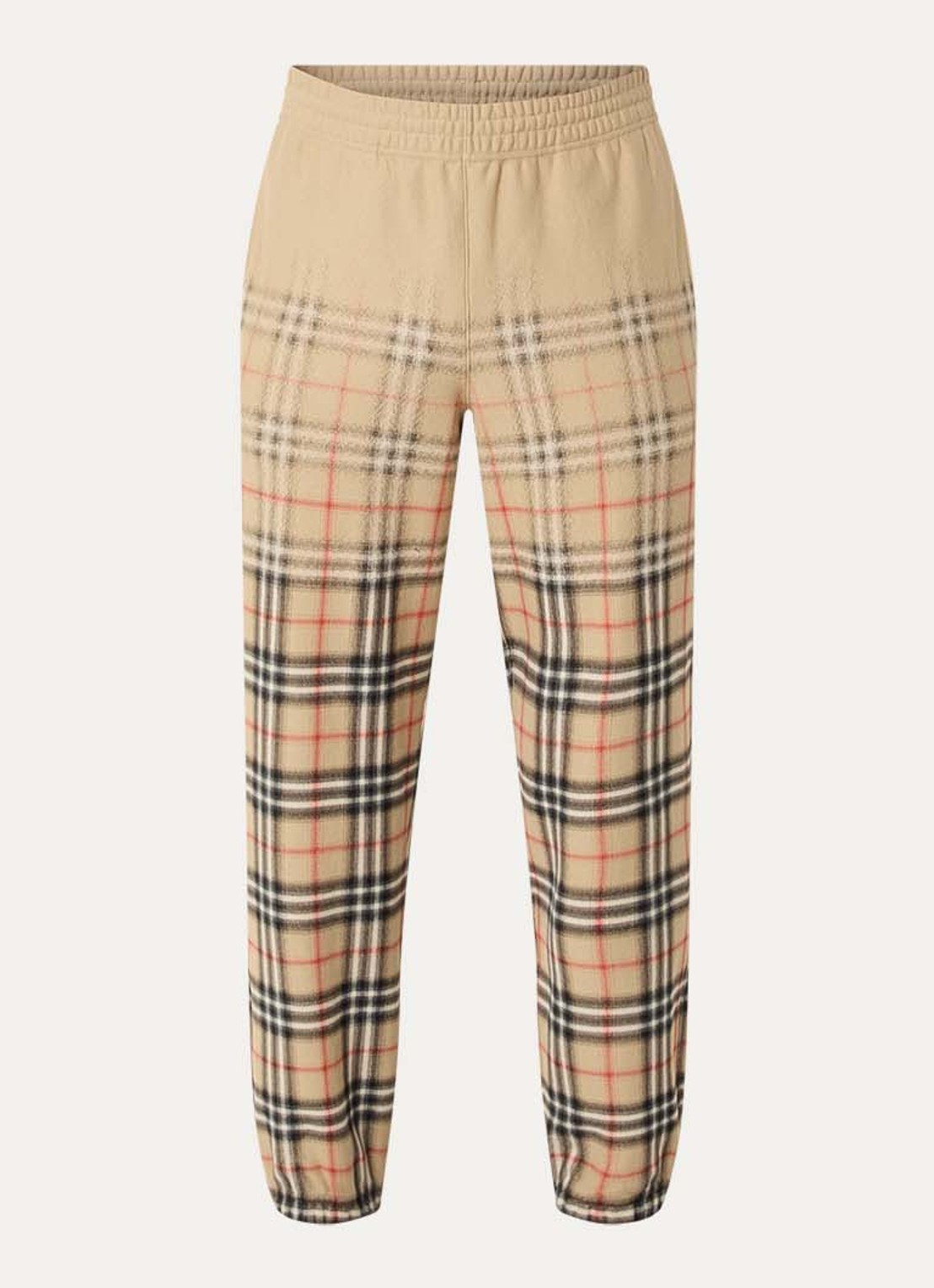 Burberry Mid waist tapered fit joggingbroek met logo - voorkant 5 beige