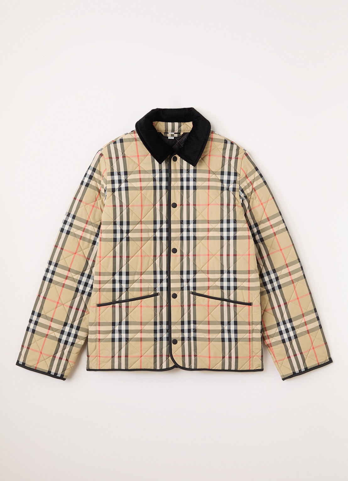 Burberry Milo gewatteerd jack met quilt patroon - voorkant 2 beige