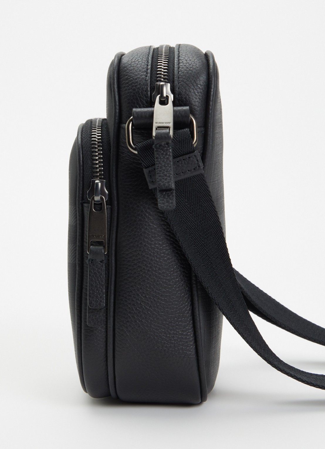 Burberry Mini City crossbodytas met kalfsleren details - detail 2 antraciet