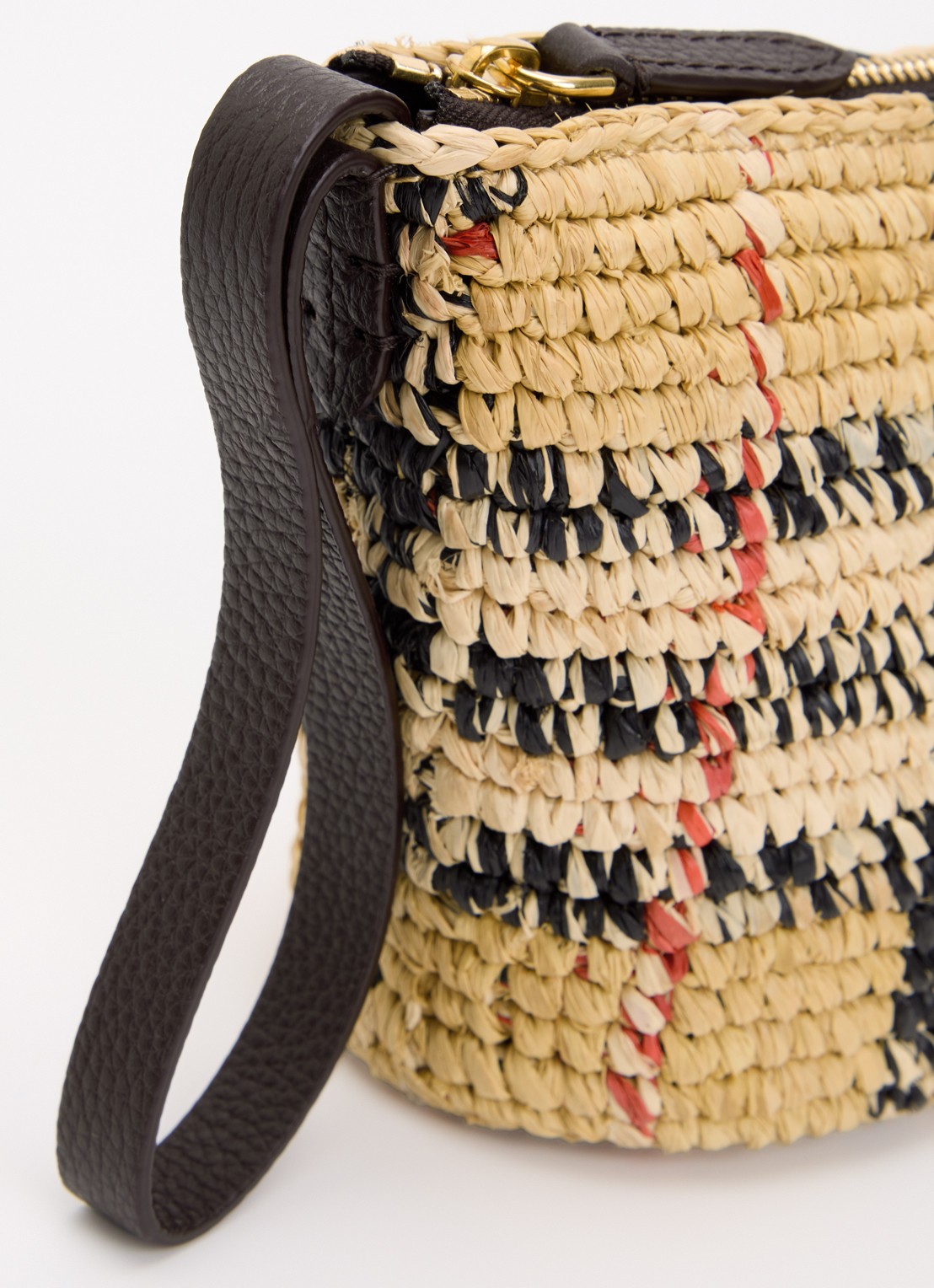 Burberry Mini handtas van raffia - detail 5 zand