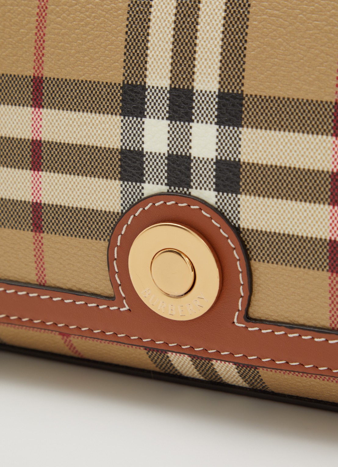 Burberry Note crossbodytas met ruitdessin en afneembare schouderriem - detail 4 beige