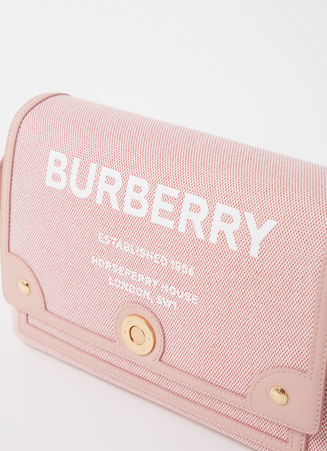 Burberry Note crossbodytas van kalfsleer - detail 4 lichtroze