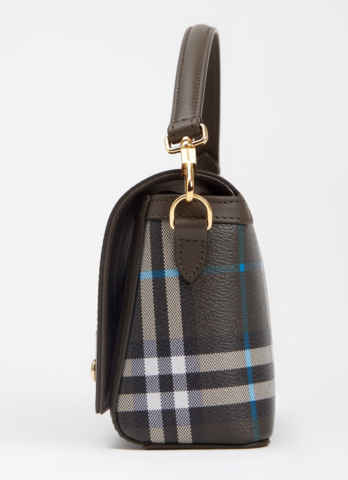 Burberry Note handtas van kalfsleer met ruitdessin en afneembare schouderriem - detail 6 taupe