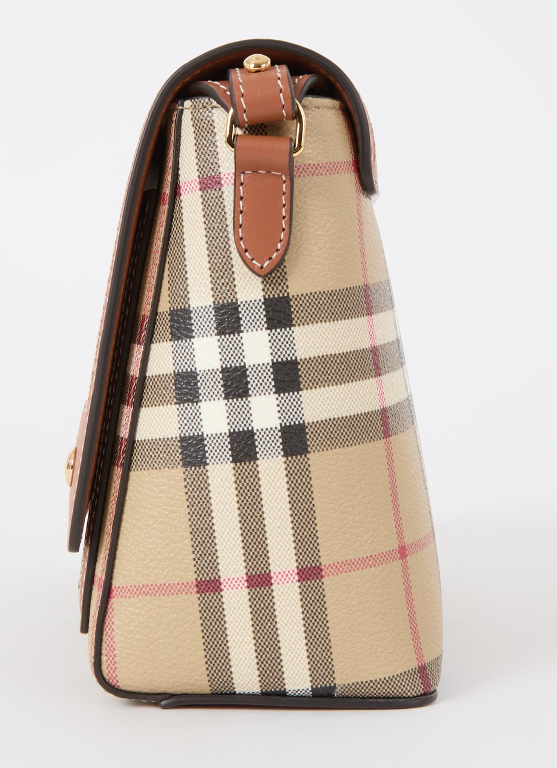 Burberry Note Medium crossbodytas met kalfsleren details - detail 3 donkerbeige