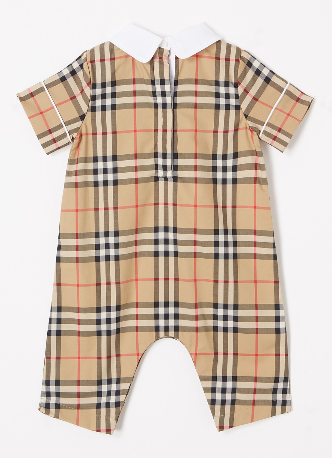 Burberry Octavian babypak met ruitdessin en sierknopen - voorkant 2 beige