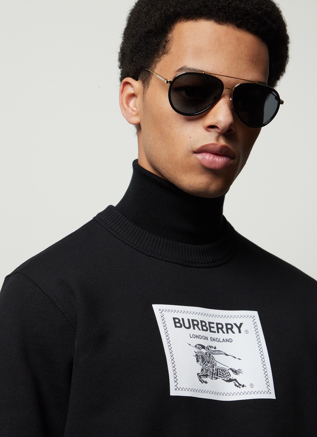 Burberry Oliver zonnebril gepolariseerd BE3125  - voorkant 2 goud