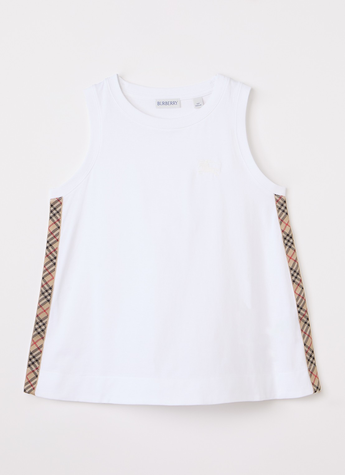 Burberry Orelia top met logoband - voorkant wit