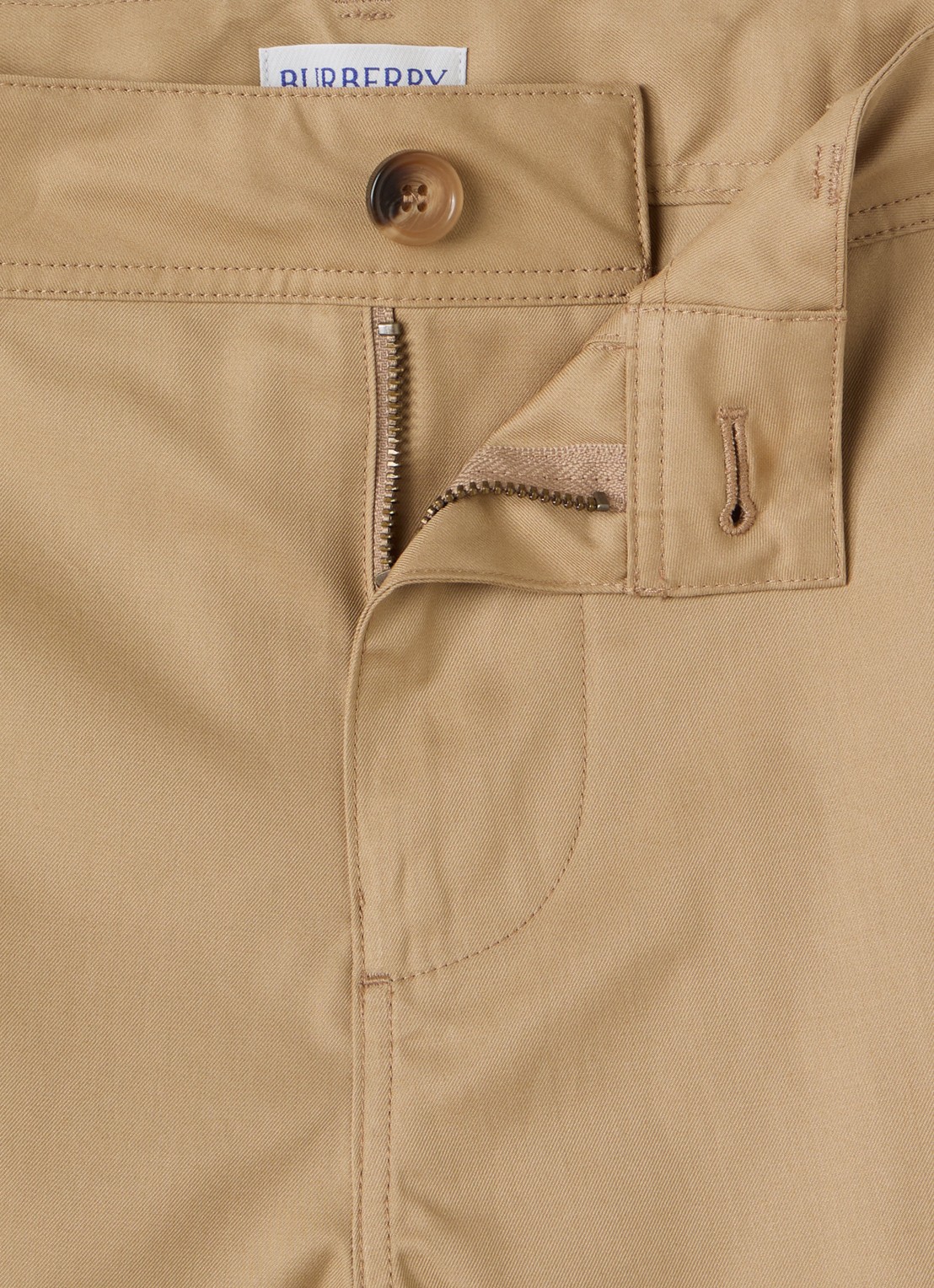 Burberry Oscar straight fit korte broek met klepzakken - detail 3 camel