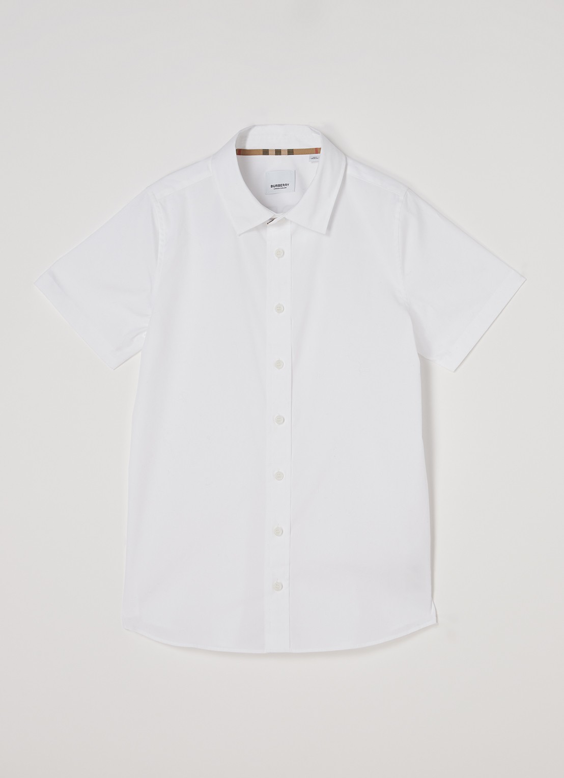 Burberry Overhemd van katoen met stretch - voorkant 2 wit