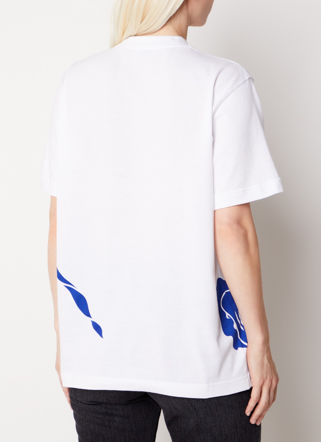 Burberry Oversized T-shirt met logoprint - achterkant wit
