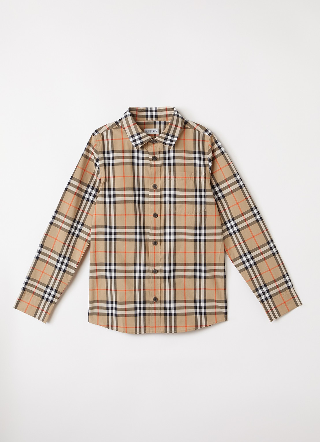 Burberry Owen blouse met ruitdessin - voorkant 2 beige
