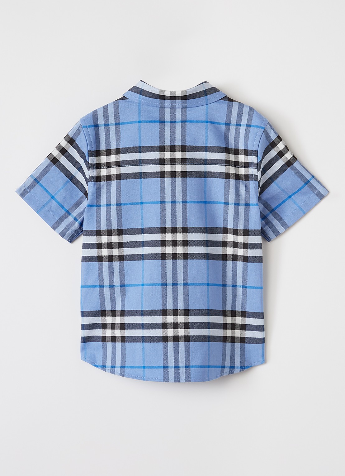 Burberry Owen overhemd met ruitdessin - voorkant 3 blauwgrijs