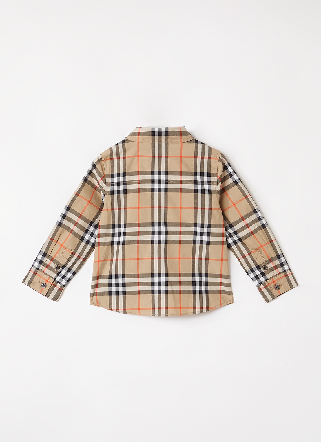 Burberry Owen overhemd met ruitdessin - voorkant 3 beige