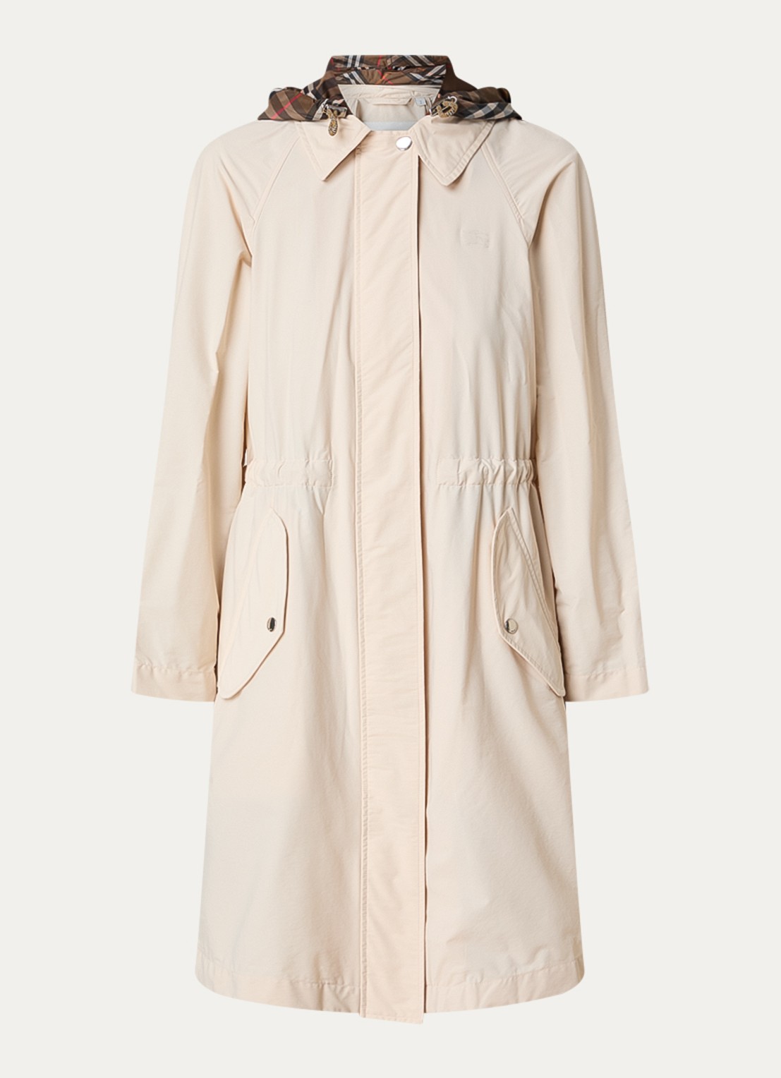 Burberry Parka met klepzakken - voorkant 2 gebroken wit