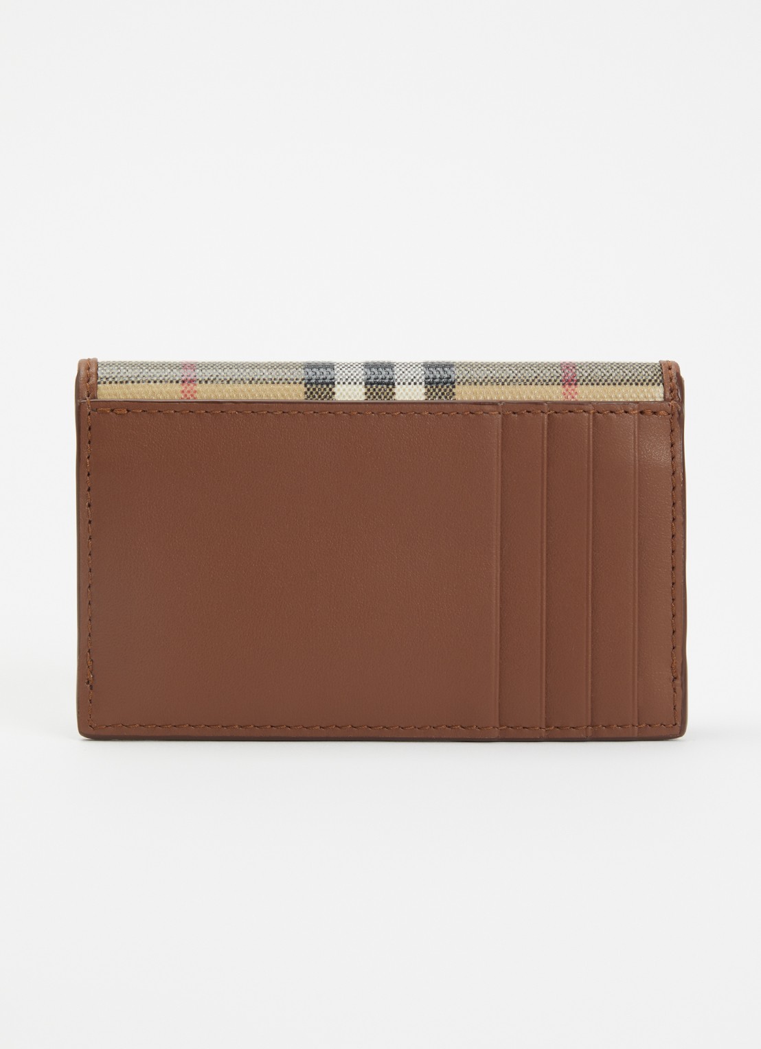 Burberry Pasjeshouder met ruitdessin - achterkant 3 bruin