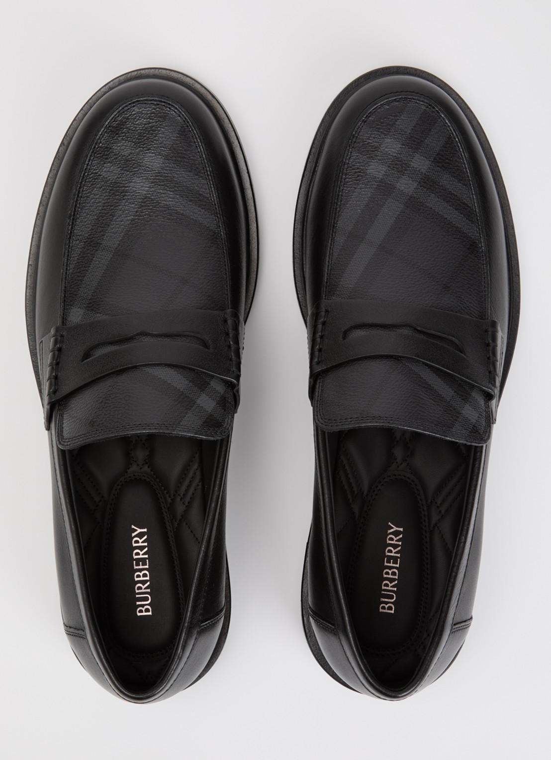 Burberry Pembroke loafer van kalfsleer  - detail 4 zwart