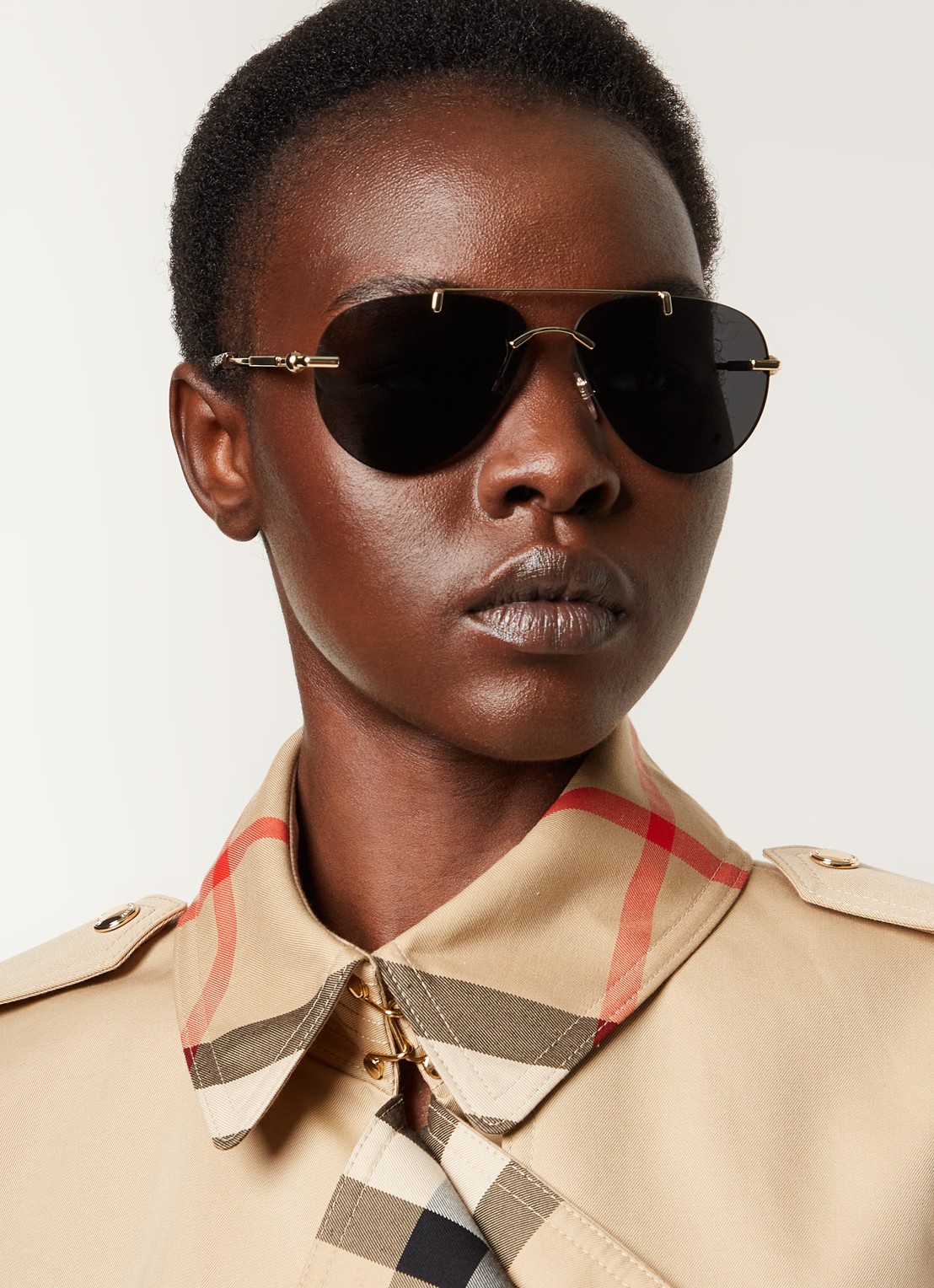 Burberry Piloten zonnebril BE3151 - voorkant 5 goud