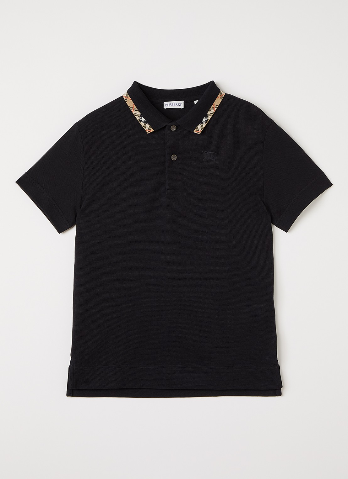 Burberry Polo met logo - voorkant zwart