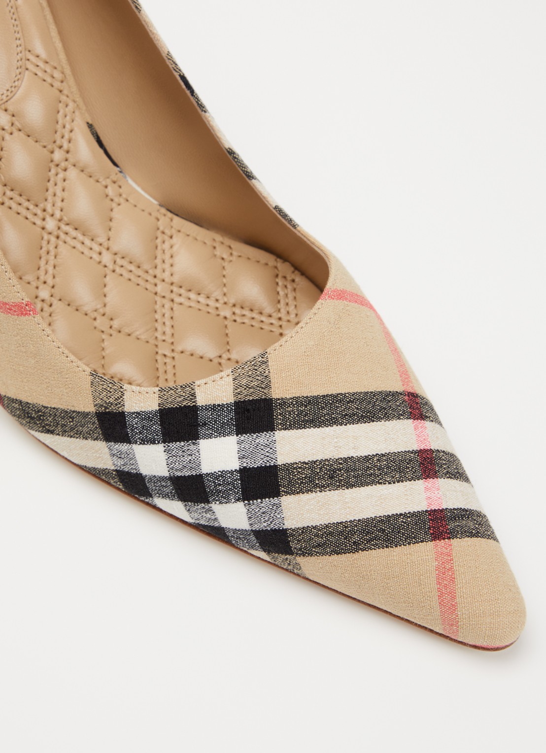 Burberry Pump met ruitdessin - detail 7 zand