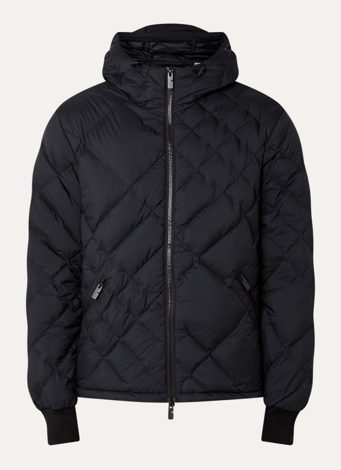 Burberry Quilted jack met donsvulling - voorkant zwart