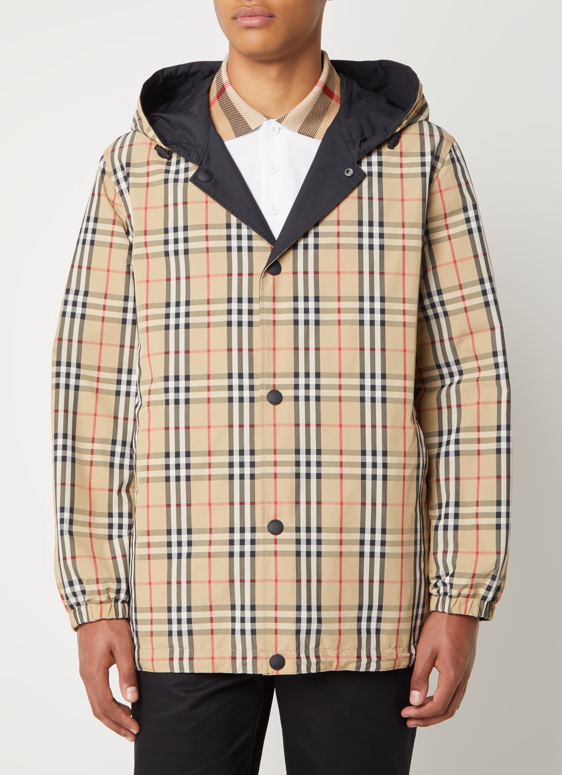 Burberry Rainford reversible jack met logoprint - detail 5 camel