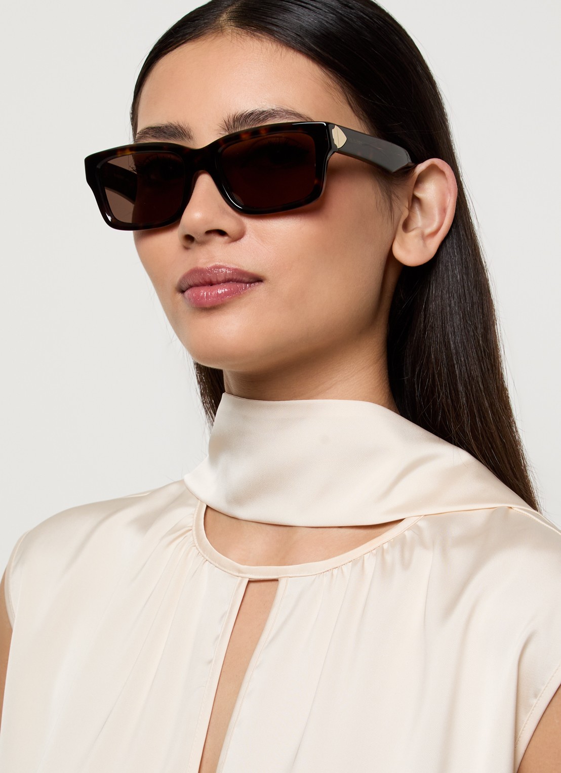 Burberry Retro zonnebril BE4443 - voorkant 2 donkerbruin