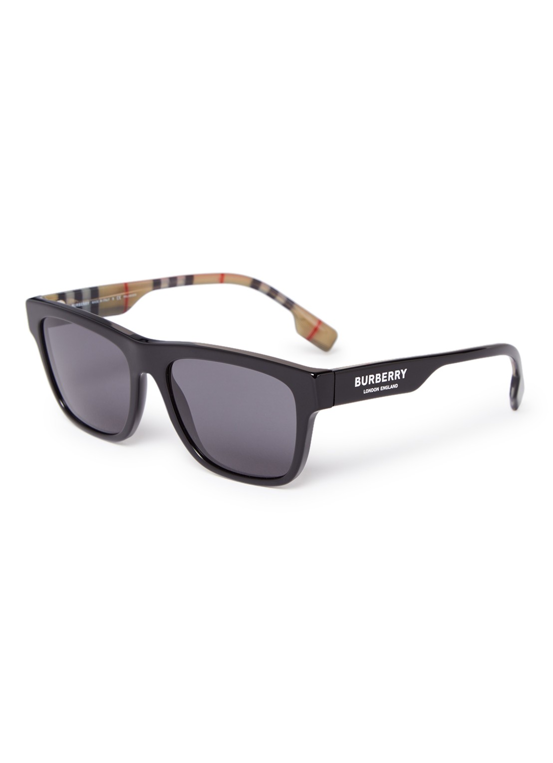 Burberry Retro zonnebril gepolariseerd BE4293 - voorkant zwart