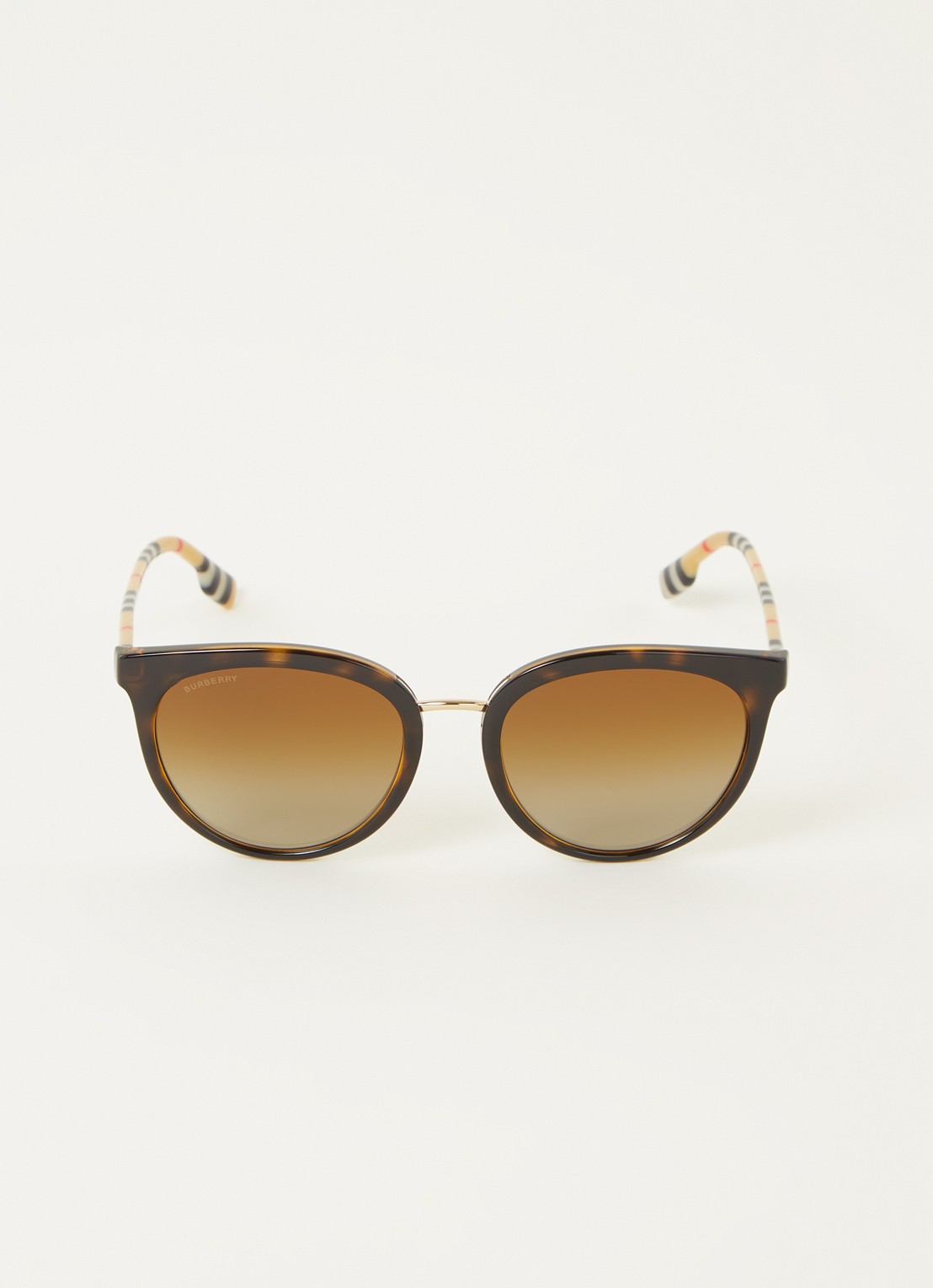 Burberry Retro zonnebril gepolariseerd BE4316 - voorkant 2 donkerbruin