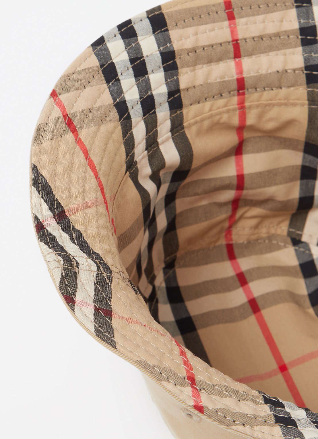 Burberry Reversible bucket hoed met logo - detail 2 donkerbeige