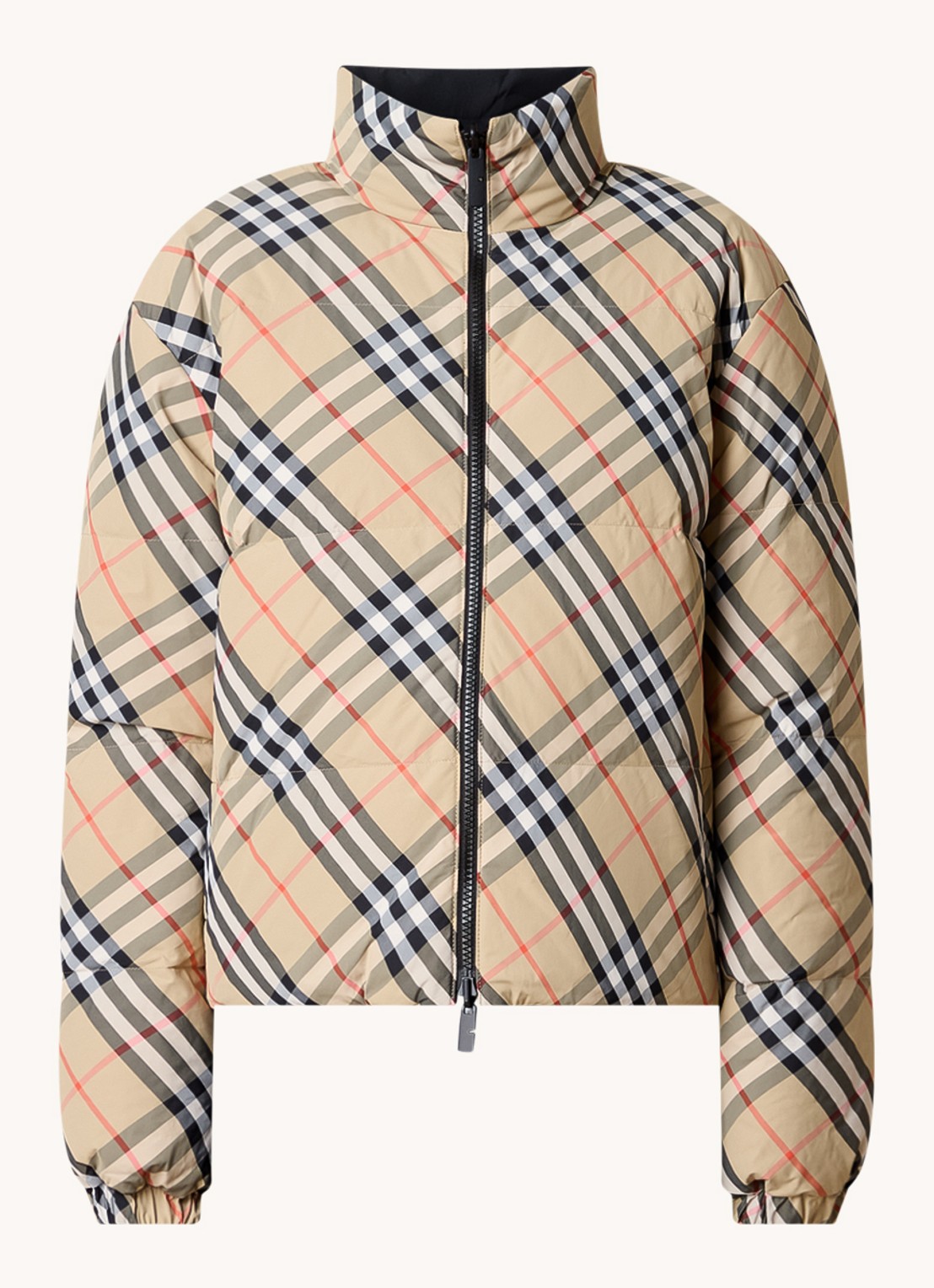 Burberry Reversible puffer jack met donsvulling - voorkant 2 beige