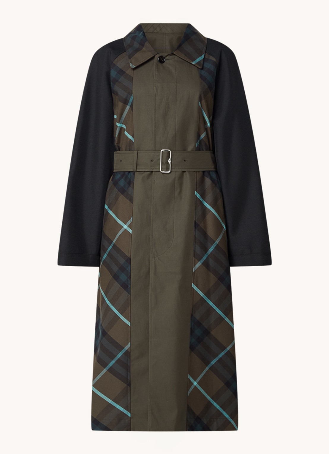 Burberry Reversible trenchcoat met steekzakken en ceintuur - voorkant 2 donkergroen