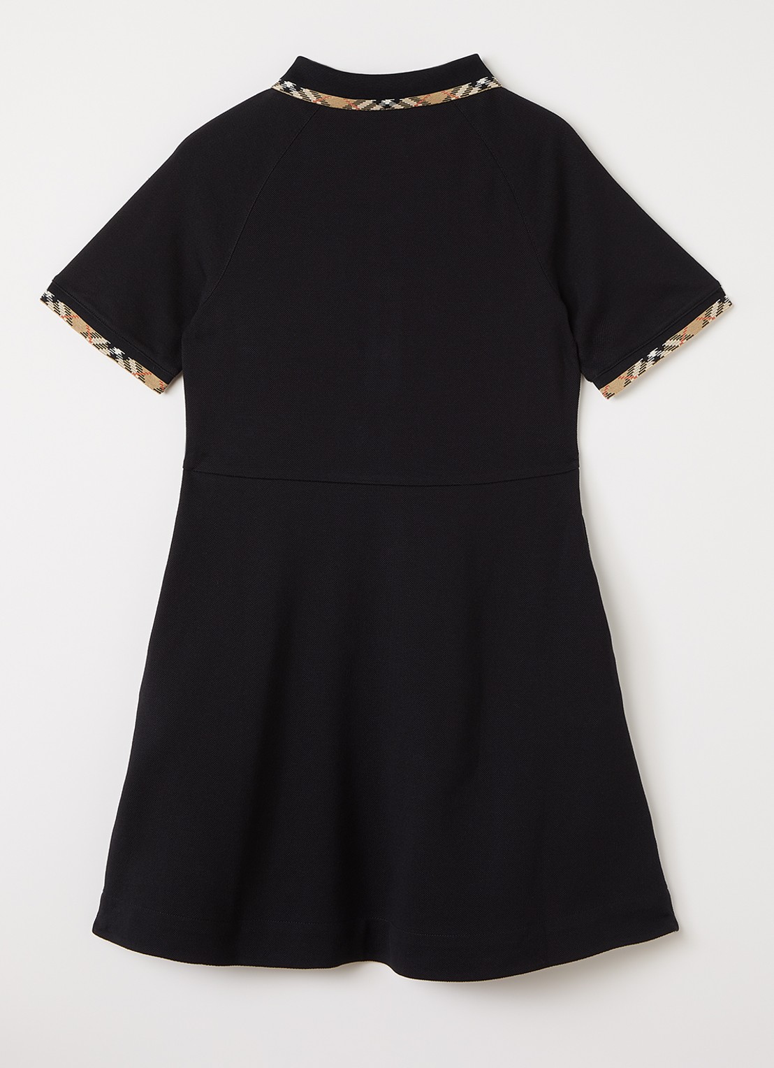 Burberry Romola polo met borstzak - voorkant 3 zwart