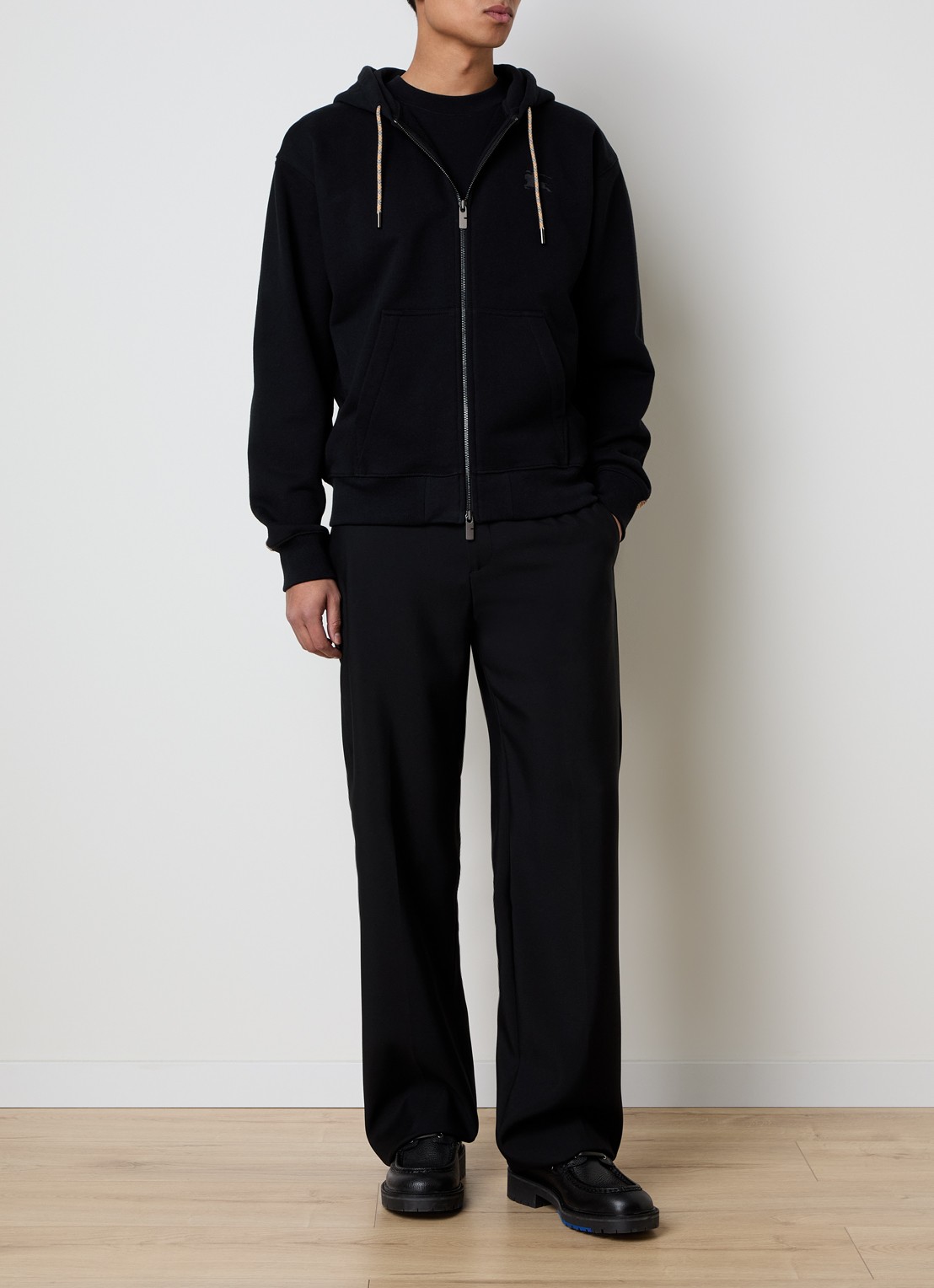 Burberry Rory sweatvest met capuchon en steekzakken - voorkant 5 zwart