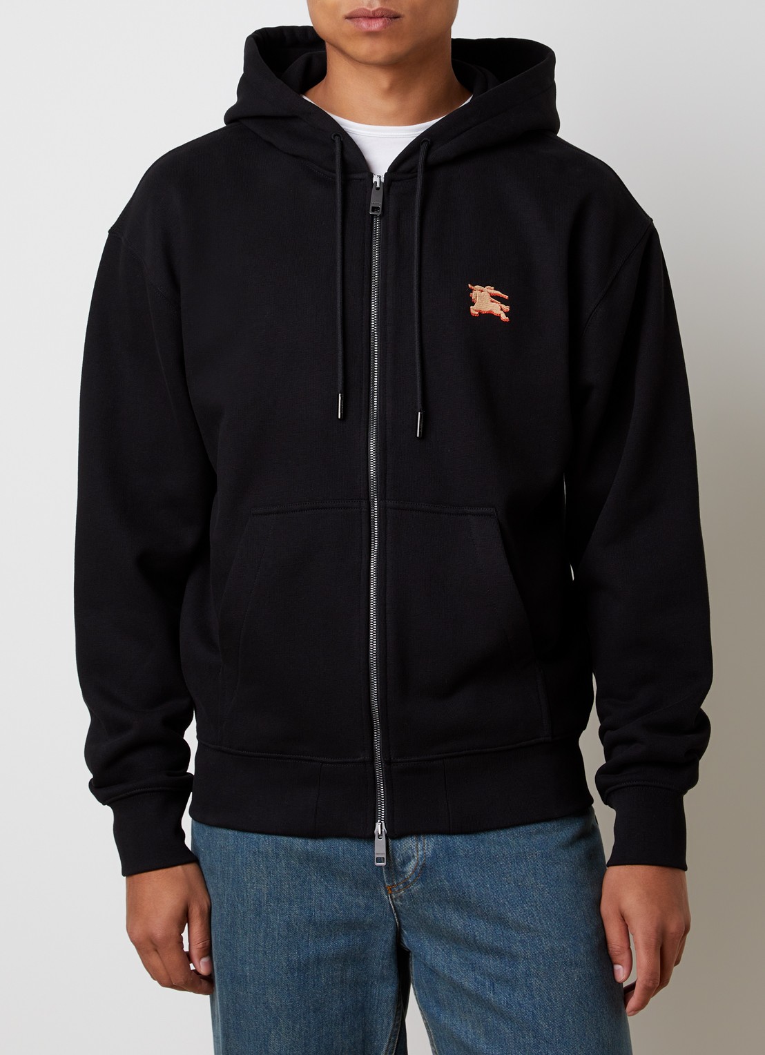 Burberry Rory sweatvest met logo- en backborduring - achterkant 6 zwart