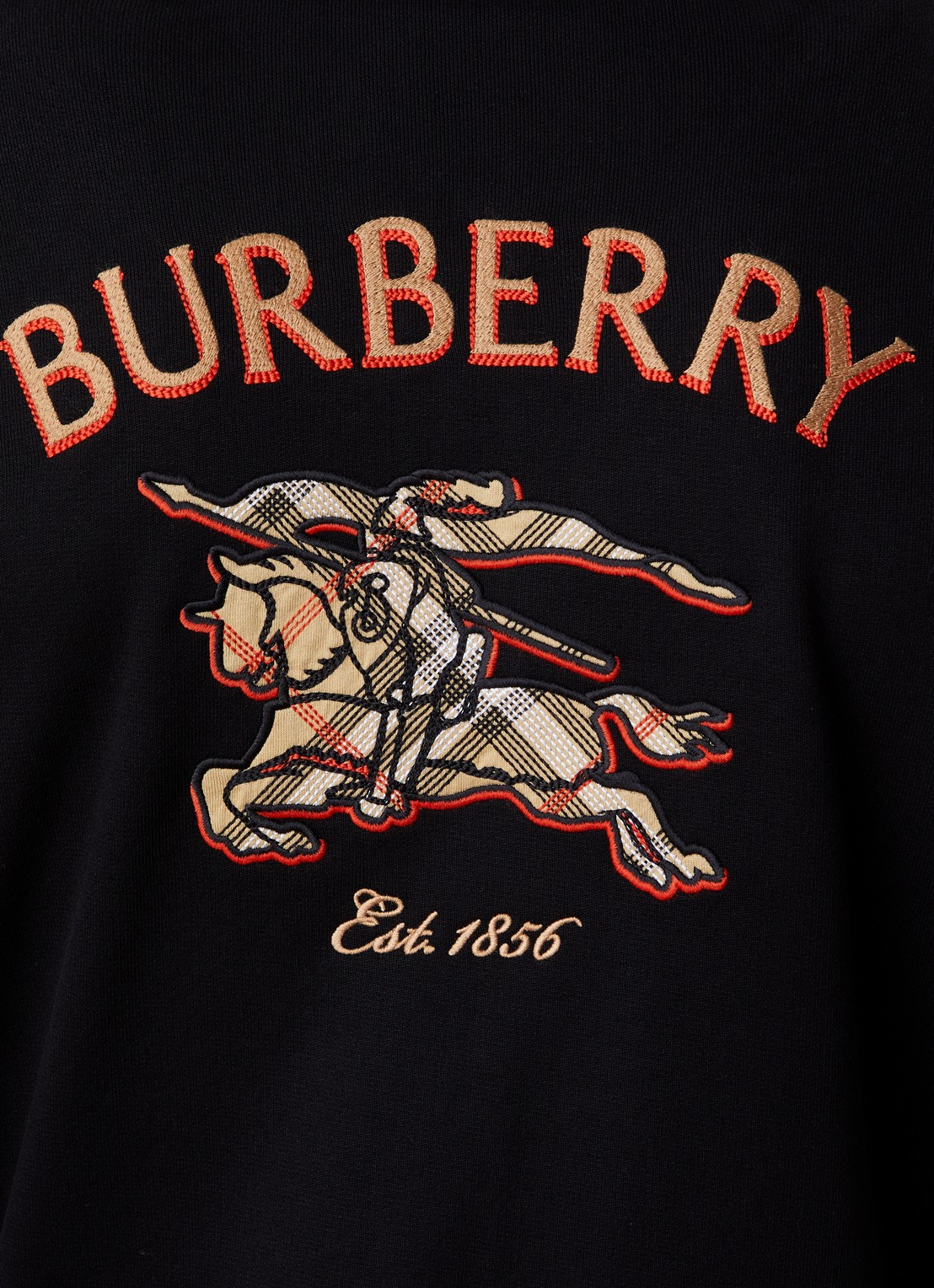 Burberry Rory sweatvest met logo- en backborduring - detail 5 zwart