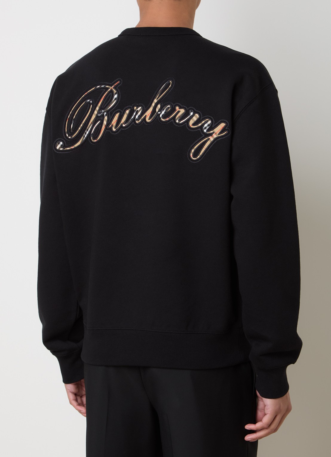 Burberry Rowan sweater met logo- en backprint - detail 2 zwart