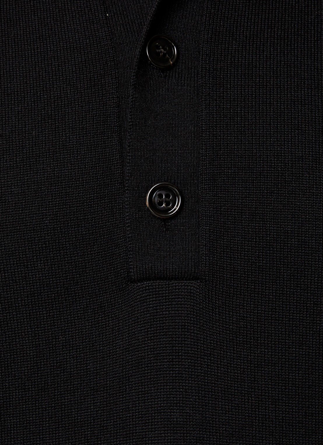 Burberry Rowanson regular fit fijgebreide polo in zijdeblend - detail 4 zwart