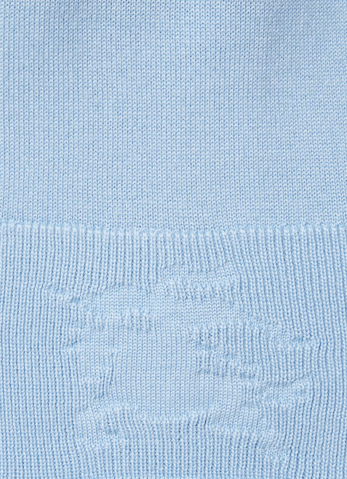 Burberry Rowanson regular fit fijgebreide polo in zijdeblend - detail 3 lichtblauw