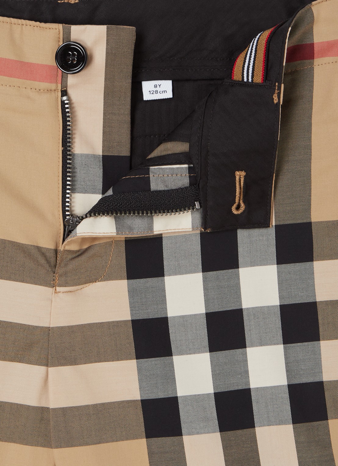 Burberry Royston korte chino met logoprint - detail 3 beige
