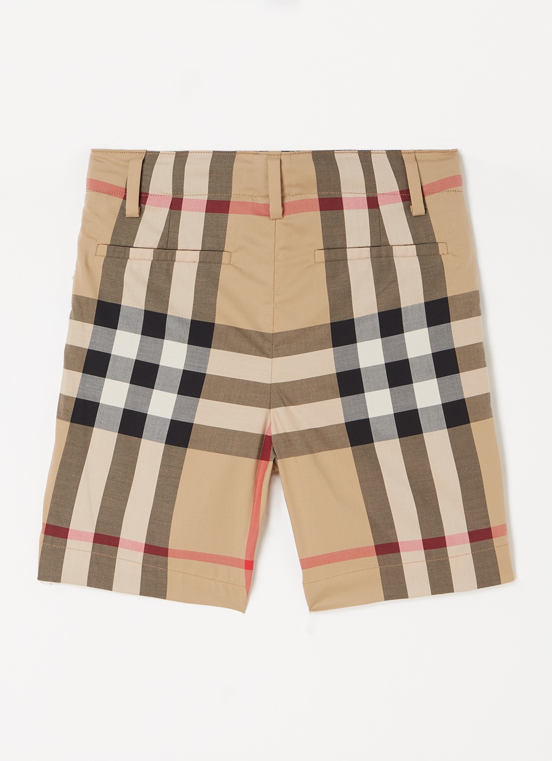 Burberry Royston korte chino met logoprint - voorkant 2 beige