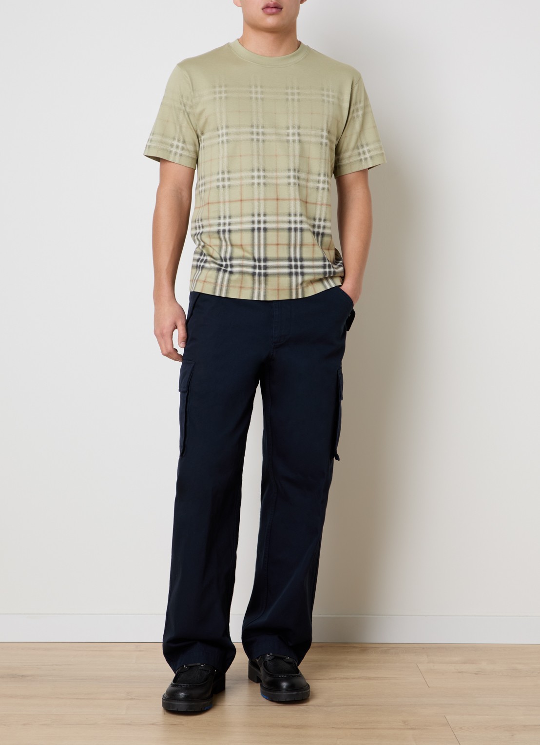 Burberry Ryan T-shirt met print - voorkant 3 lichtgroen