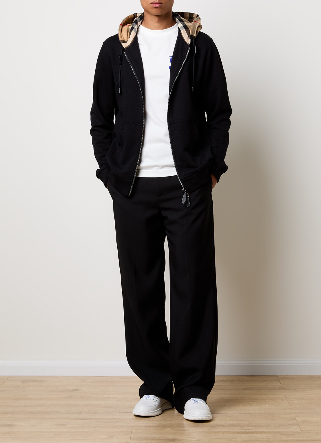 Burberry Samuel sweatvest met capuchon - voorkant 6 zwart