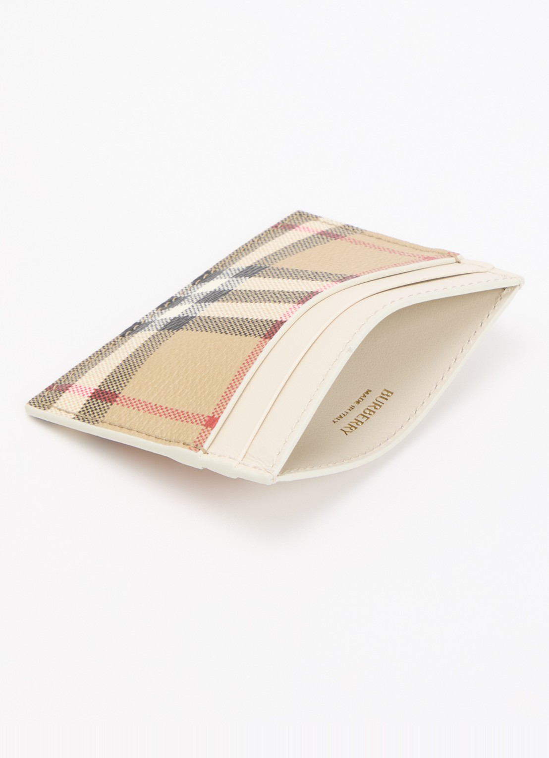 Burberry Sandon portemonnee van kalfsleer - voorkant 3 beige
