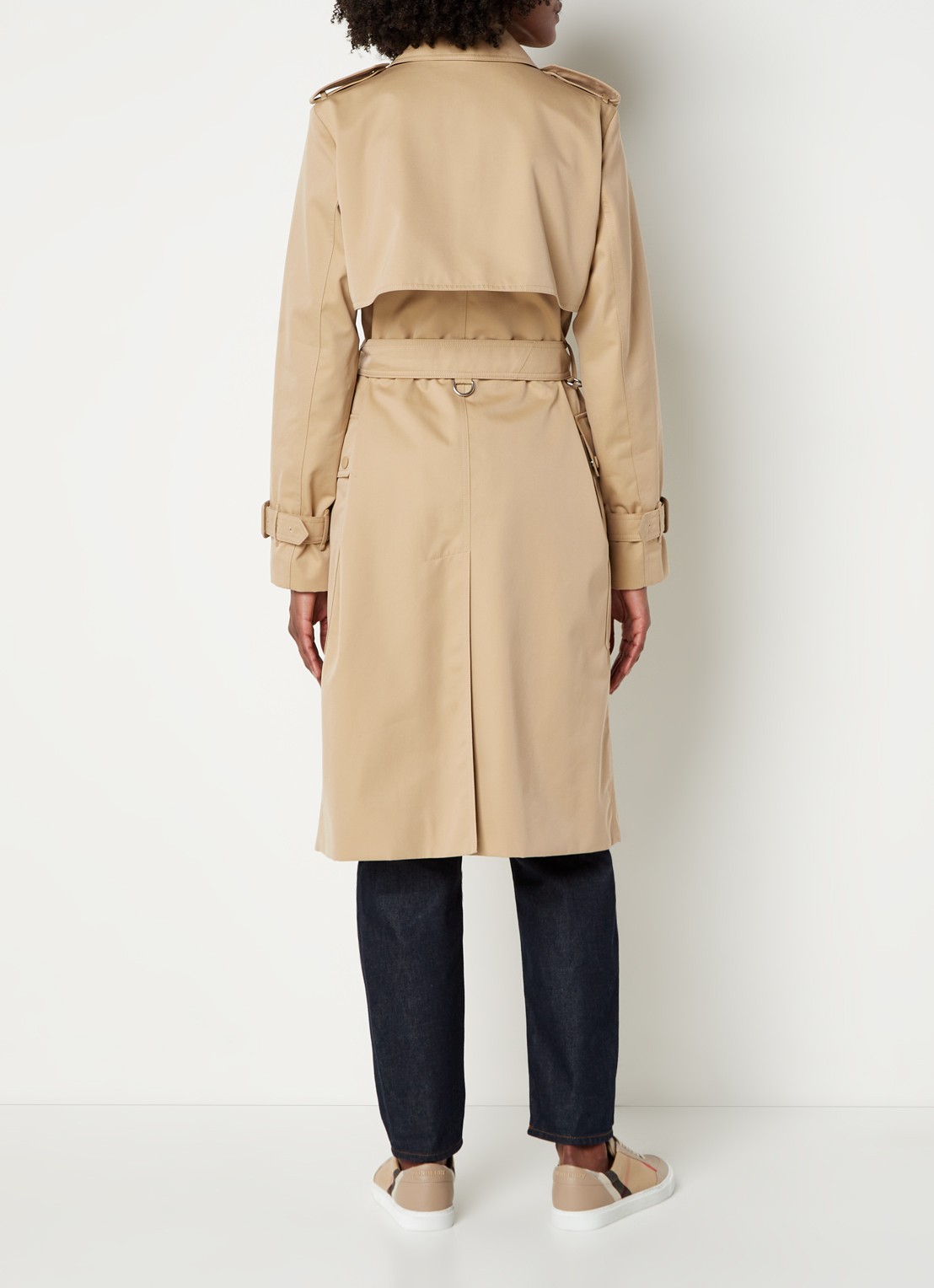 Burberry Sandridge trenchcoat met ceintuur - achterkant 4 beige