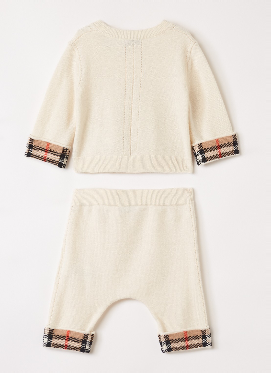 Burberry Set van vest met legging in giftbox 2-delig - voorkant 2 creme