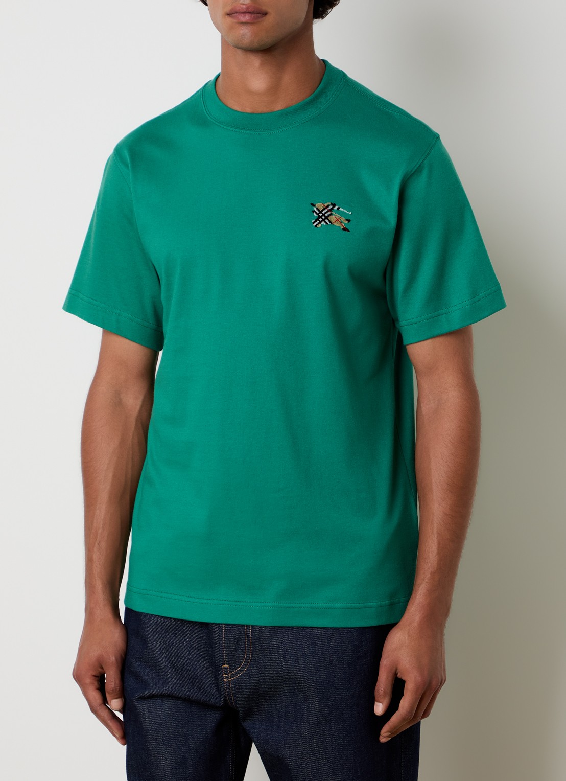 Burberry Seth T-shirt met logo - detail 2 donkergroen