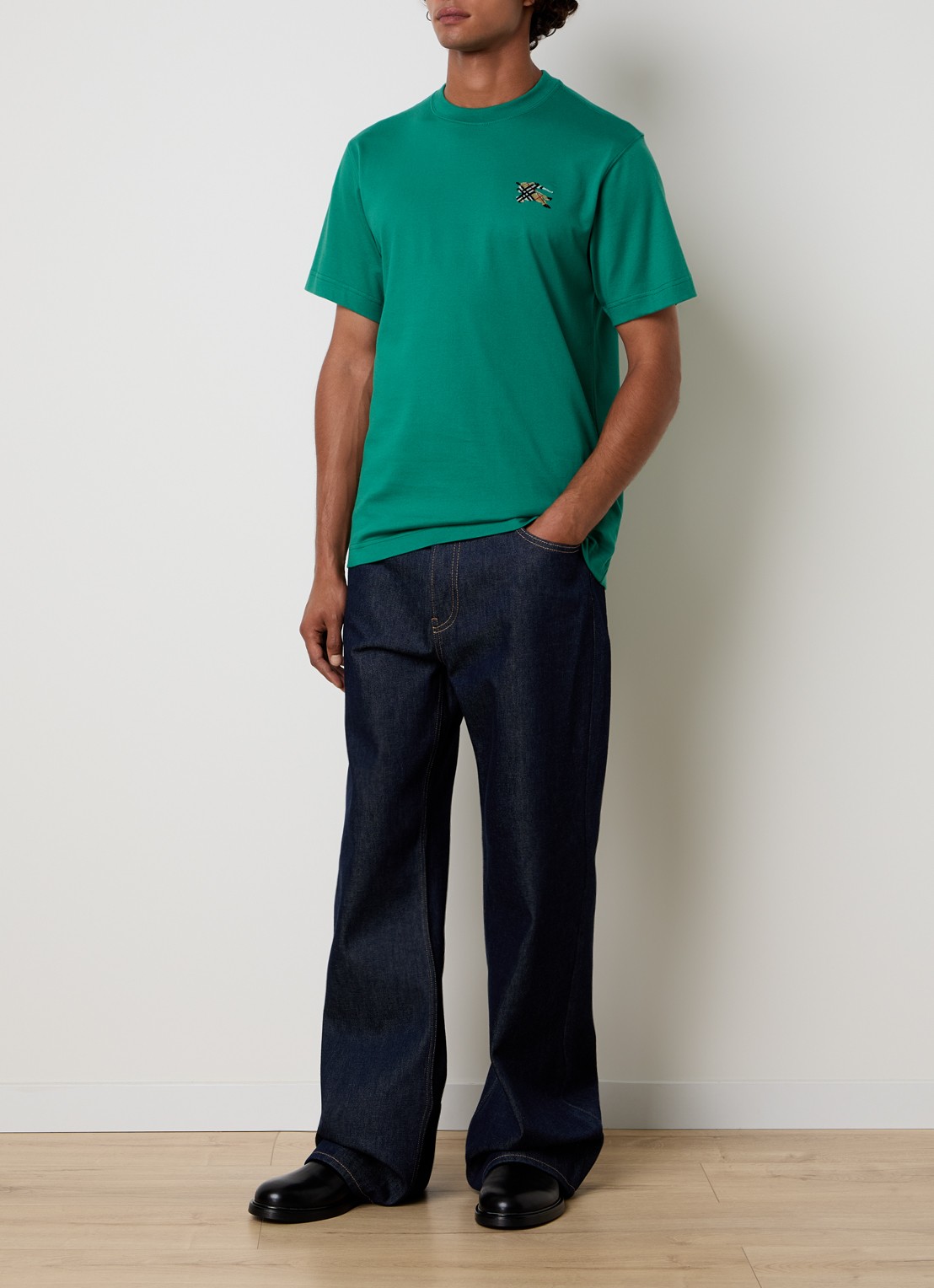 Burberry Seth T-shirt met logo - voorkant 5 donkergroen