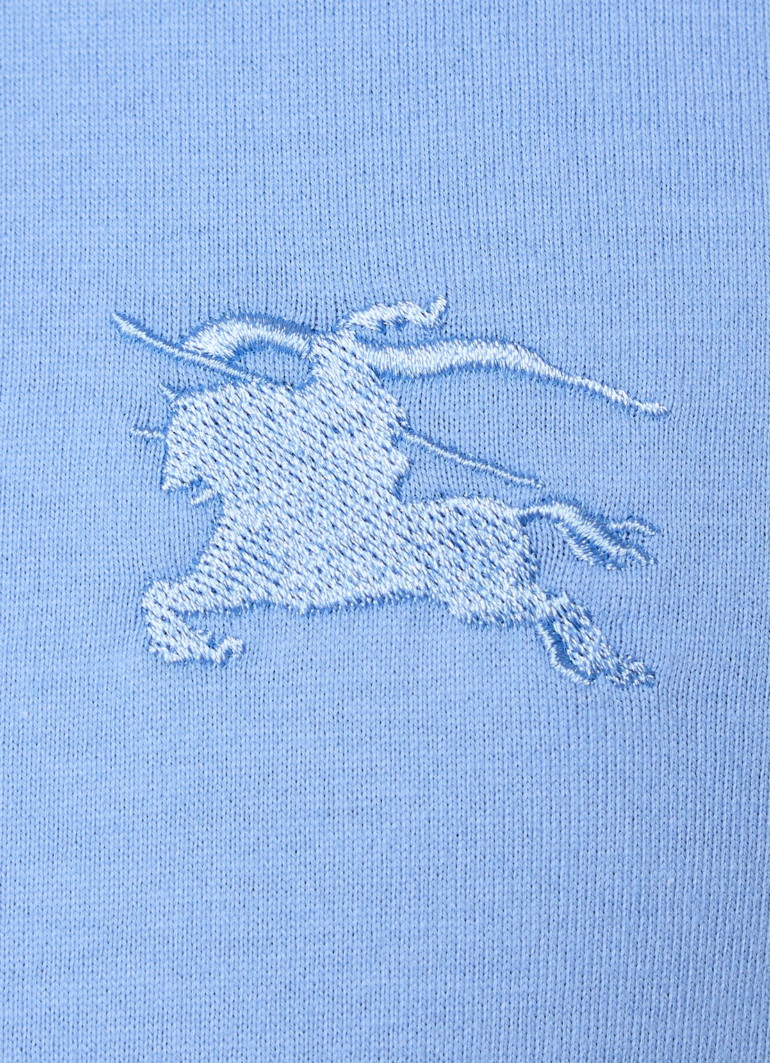 Burberry Seth T-shirt met logoborduring - detail 5 staalblauw