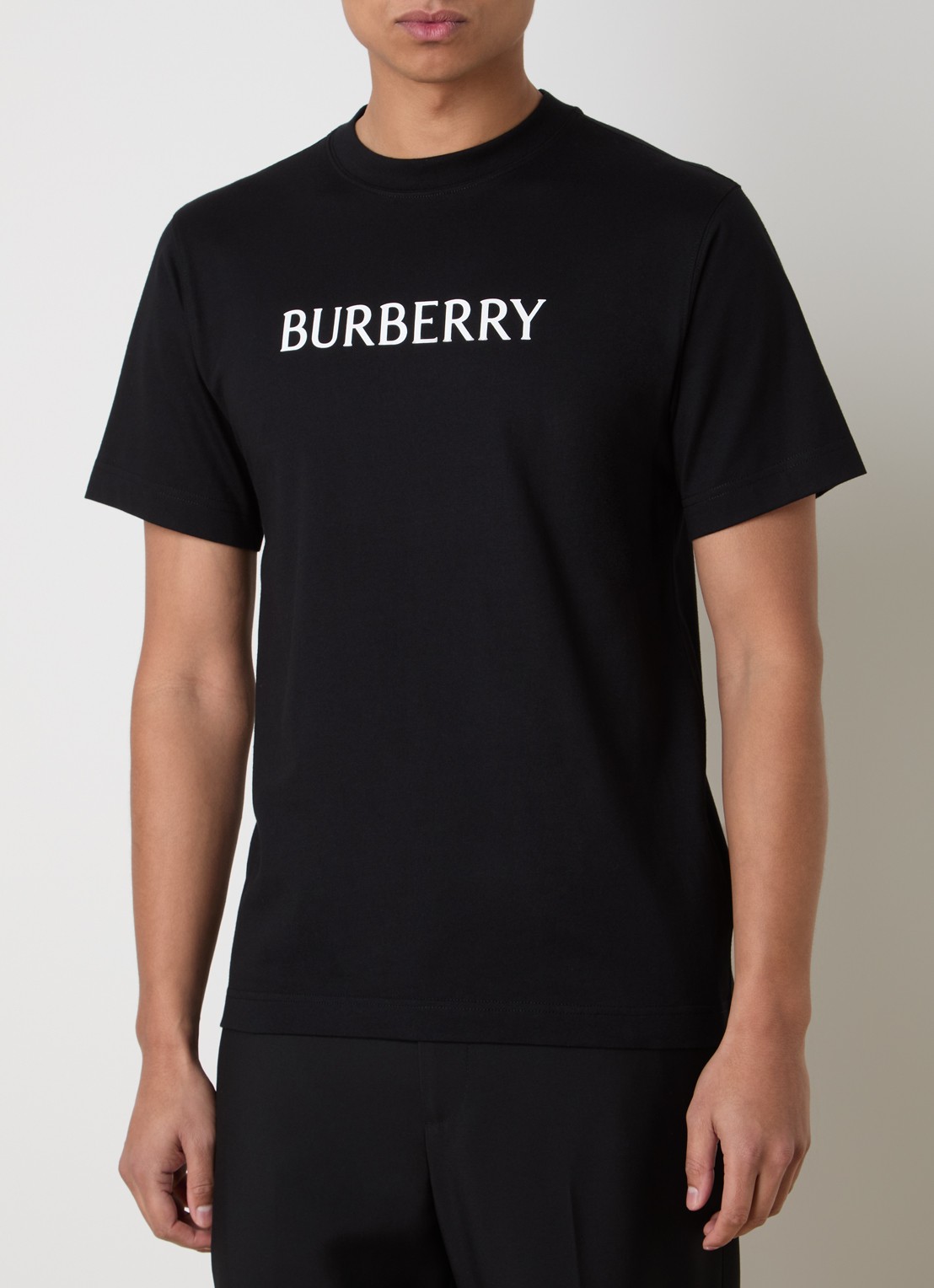 Burberry Seth T-shirt met logoprint - detail 3 zwart