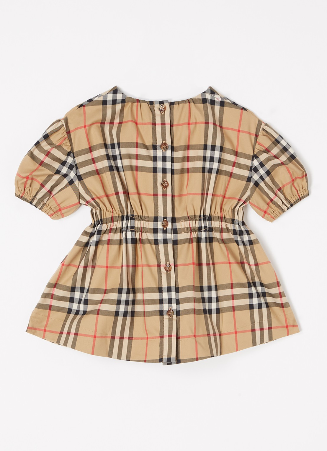 Burberry Shelley tuniekjurk met ruitdessin - achterkant beige